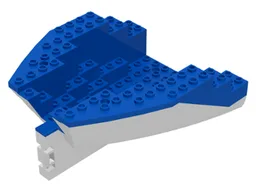 Boat, Hull Small Stern 14 x 12 x 5 1/3 with Blue Top (6052 / 6053)