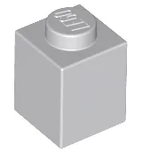 Brick 1 x 1 / Light Bluish Gray