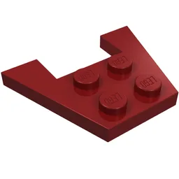 Wedge Plate 3 x 4 without Stud Notches / Dark Red