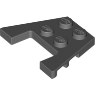 Lego Wedge Plate 3 x 4 with Stud Notches / Dark Bluish Gray