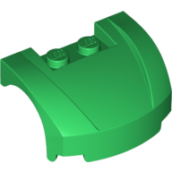 Lego Vehicle Body, Wheel Arch / Mudguard 3 x 4 x 1 2/3 Low Profile, Curved Front / Green