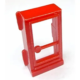 Door 1 x 2 x 3 Right, for Slotted Bricks, No Glass / Red