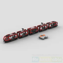 60423 Downtown tram expanded and motorized with Power Function