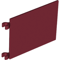 Lego Flag 6 x 4 with U-Clips / Dark Red