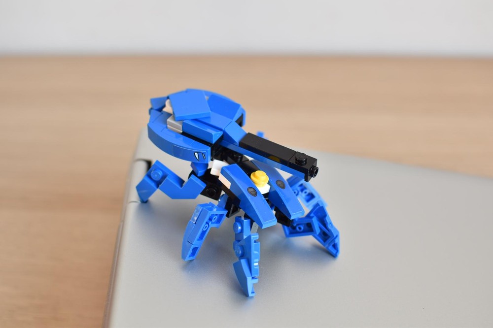 Lego Spider robot tank with laser cannon from alternative future
