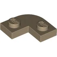 Plate Round Corner 2 x 2 with 1 x 1 Cutout / Dark Tan