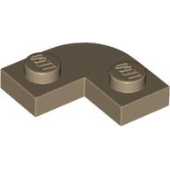 Lego Plate Round Corner 2 x 2 with 1 x 1 Cutout / Dark Tan