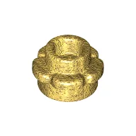 Plant, Flower, Plate Round 1 x 1 with 5 Petals / Pearl Gold