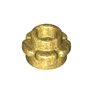 Lego Plant, Flower, Plate Round 1 x 1 with 5 Petals / Pearl Gold