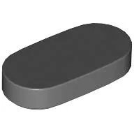 Tile Round 1 x 2 / Dark Bluish Gray
