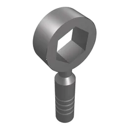 Tool Wrench / Spanner, Box [3-Rib Handle] / Flat Silver