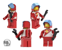Maxi Figure red and white space man with spanner wrench + screw drive