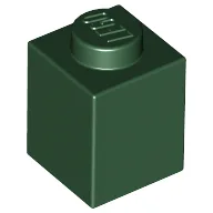 Brick 1 x 1 / Dark Green