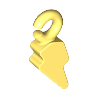 Lego Pendant, Lightning Bolt / Bright Light Yellow