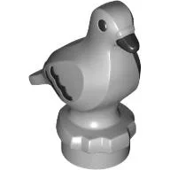 Animal, Bird, Pigeon with Black Eyes, Beak, Feathers Pattern / Light Bluish Gray