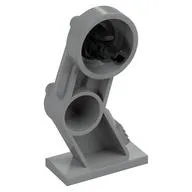 Mech Leg, Right, with Black Pin / Light Bluish Gray