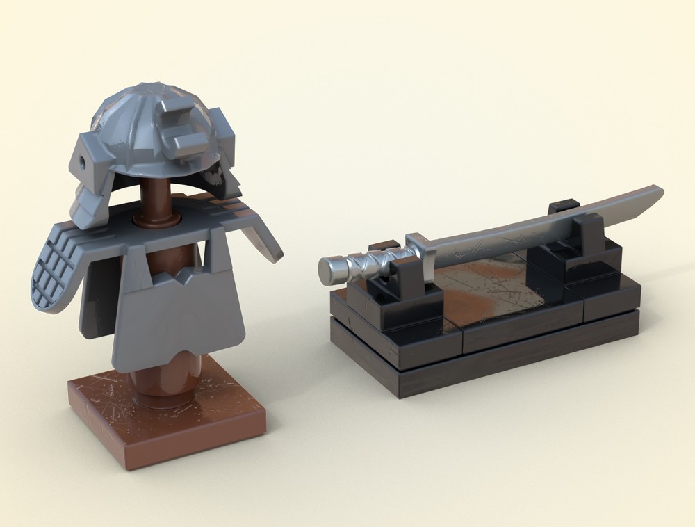 Lego Simple Samurai Armor & Katana Stands
