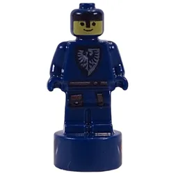 Minifig Trophy Statuette, Black Falcon Knight/Soldier Print / Dark Blue