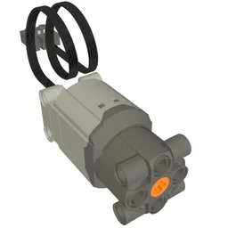 Motor, Large, Power Functions with Dark Bluish Gray Bottom / Light Bluish Gray