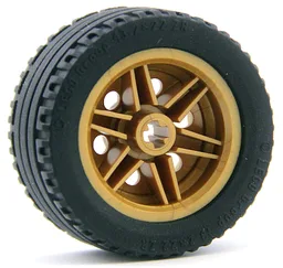 Wheel 30.4mm D. x 20mm with No Pin Holes and Reinforced Rim with Black Tire 43.2 x 22 ZR (56145 / 44309)