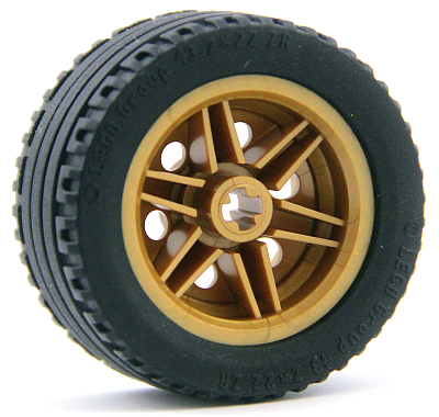 Lego Wheel 30.4mm D. x 20mm with No Pin Holes and Reinforced Rim with Black Tire 43.2 x 22 ZR (56145 / 44309)