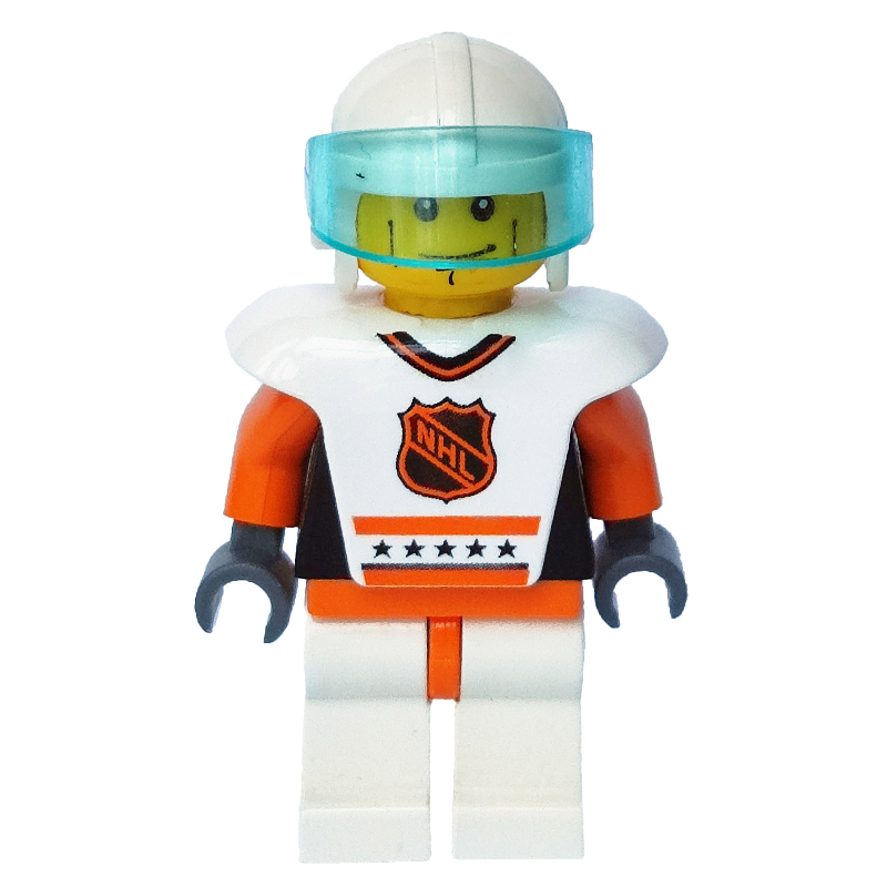 Lego Hockey Player White Vest #6