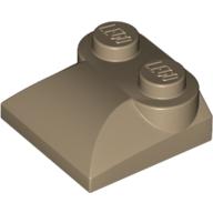 Lego Brick Curved 2 x 2 x 2/3 Two Studs and Curved Slope End / Dark Tan