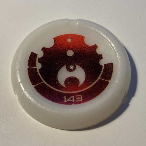 Lego Large Figure Throwing Disc, Kanoka, Ta-Metru 143 Print / Glow In Dark Opaque