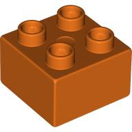 Lego Duplo Brick 2 x 2 / Reddish Orange