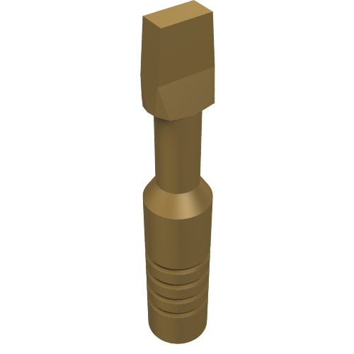 Lego Tool Screwdriver with Wide Head [3-Rib Handle] / Pearl Gold