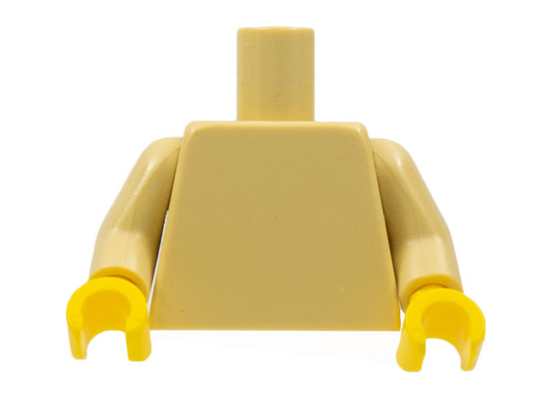 Lego Torso Plain / Tan Arms / Yellow Hands