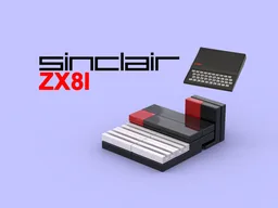 Sinclair ZX81 with 16KB-RAM module in micro-scale