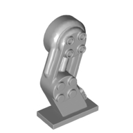 Lego Mech Leg, Left, with Black Pin / Light Bluish Gray
