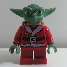 Yoda, Sand Green Head, Santa Outfit, Backpack