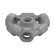 Plate Special 1 x 1 with Hole Through Stud, 3 Bars and 3 Bar Holes