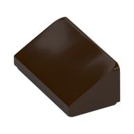 Lego Brick Sloped 30° 1 x 2 x 2/3 / Dark Brown