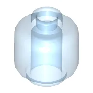 Minifig Head [Plain] [Hollow Stud] / Trans-Medium Blue