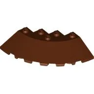 Brick Round Corner 6 x 6 with 33° Slope and Facet Cutout / Reddish Brown