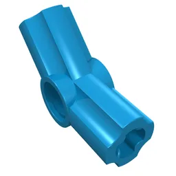 Technic Axle and Pin Connector Angled #4 - 135° / Dark Azure