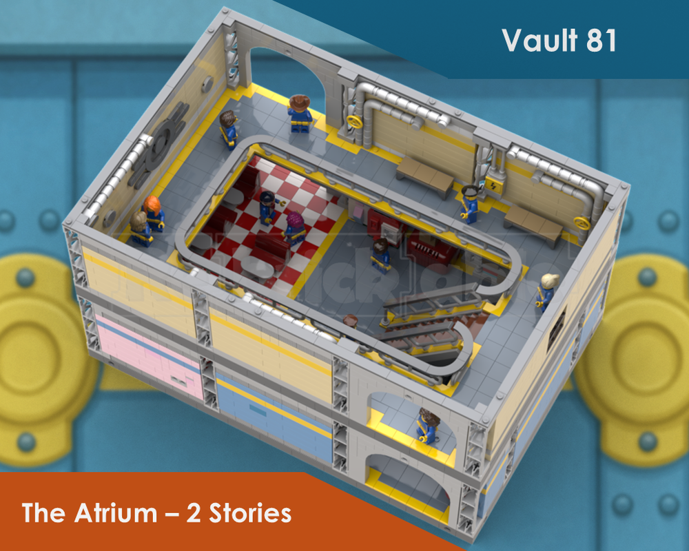 Lego Fallout 4 - Vault 81 Atrium with 2 stories