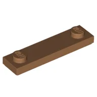Plate Special 1 x 4 with 2 Studs with Groove [New Underside] / Medium Nougat