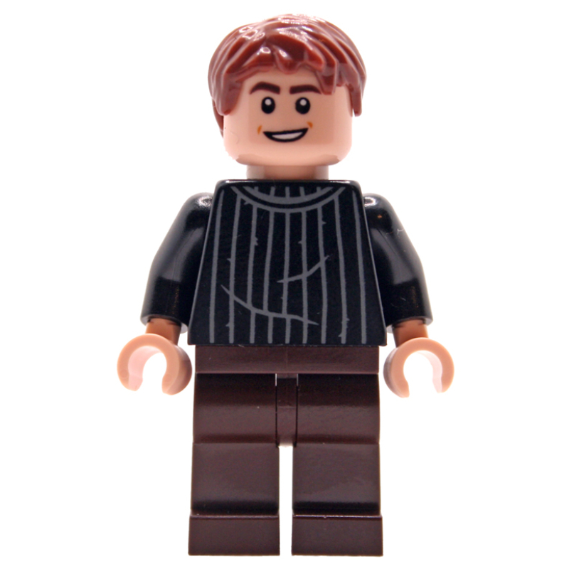 Lego Oliver Wood, Black Sweater, Dark Brown Legs