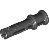 Technic Pin Long with Friction Ridges Lengthwise and Stop Bush [3 Lateral Holes, Big Pin Hole] / Black