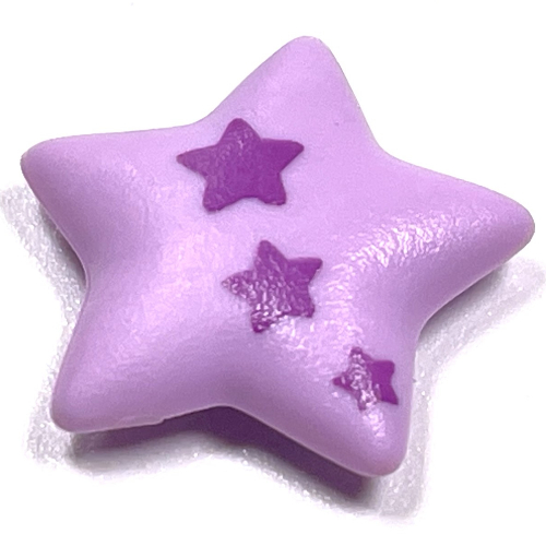 Lego Clikits Icon, Star 2 x 2 Large with Pin, 3 Purple Stars Print