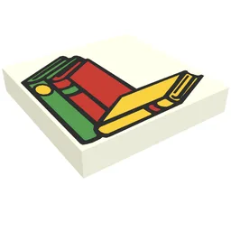 Tile 2 x 2 with Fabuland Books Print / White