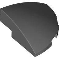 Brick Round Corner, Curved 3 x 3 x 1 Quarter Circle / Dark Bluish Gray