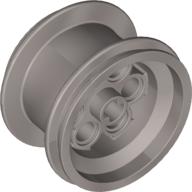 Lego Wheel 49.6 x 28 VR (36.8 x 26) with Axle Hole / Pearl Light Gray