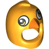 Costume / Mask, Bird with Googly Eyes and Orange Beak Print / Bright Light Orange