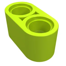 Technic Beam 1 x 2 Thick / Lime