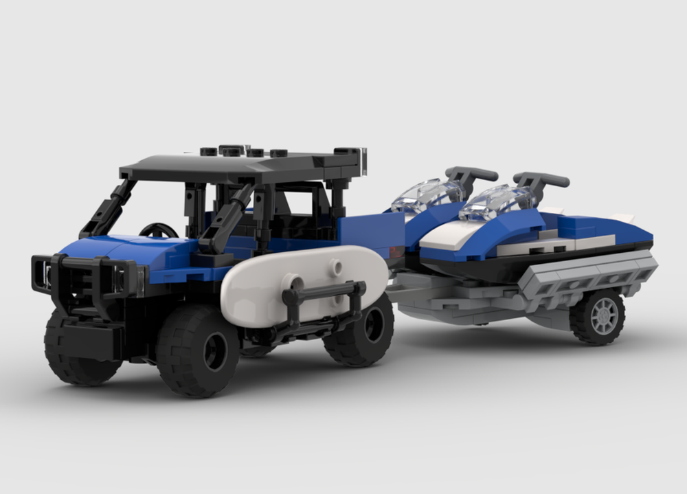 Lego Lifeguard ATV & Dual Jet Ski Trailer